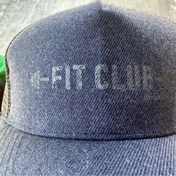 NWT In Shape Fit Club Navy Blue Trucker Snap Back Hat - Picture 6 of 7